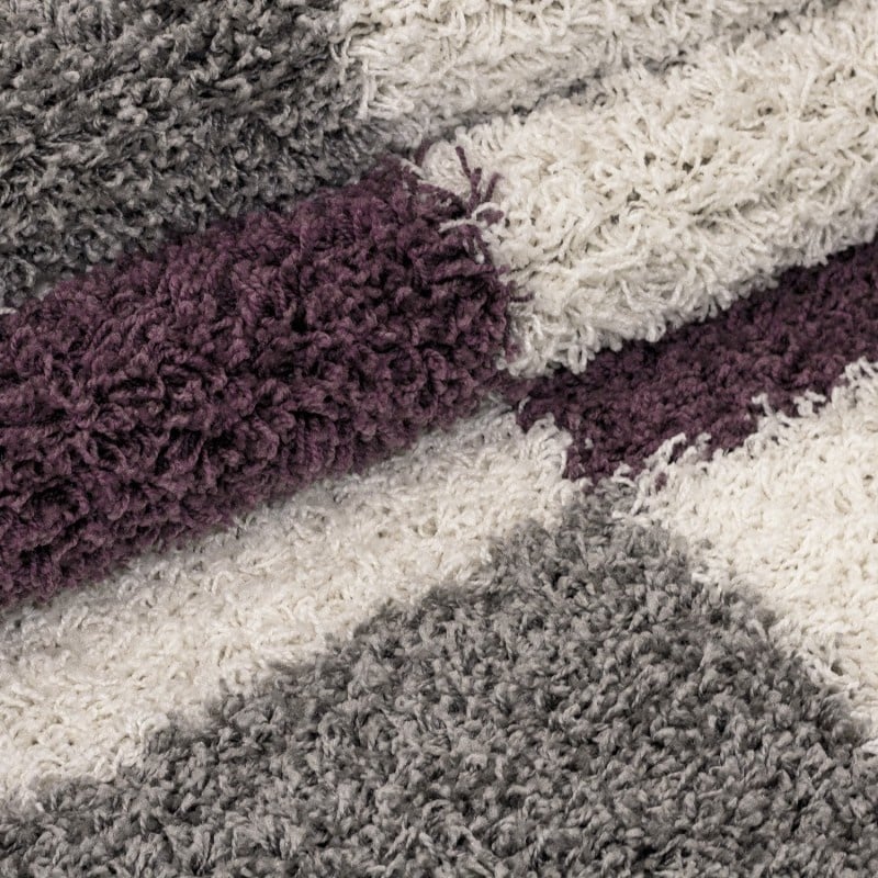 High-pile floor rug - Gala Purple