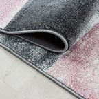 Modern floor rug - Tetris Pink 1710