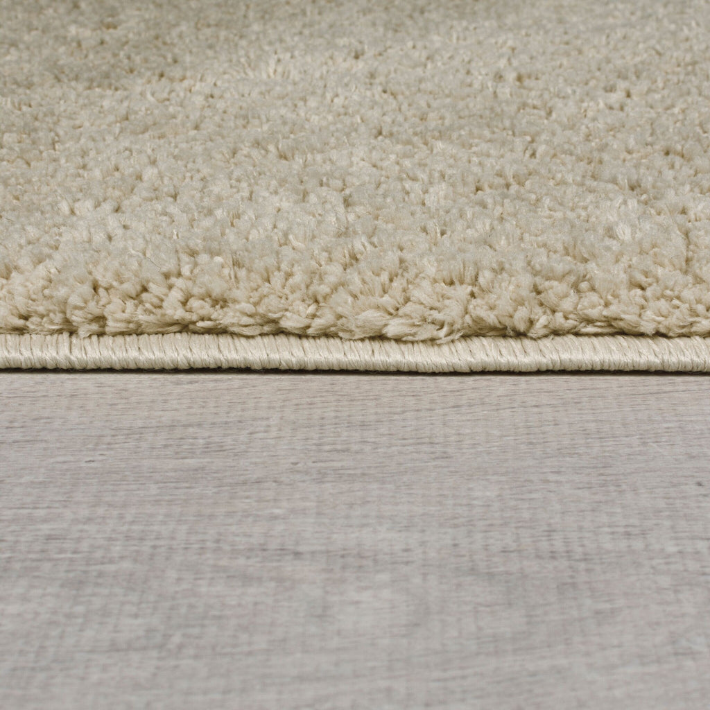 Round shaggy floor rug - Farenzo Beige