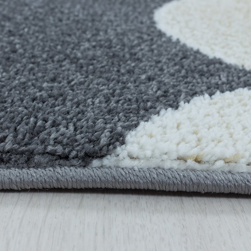Round Children's Floor Rug - Fleurtje Moon Yellow