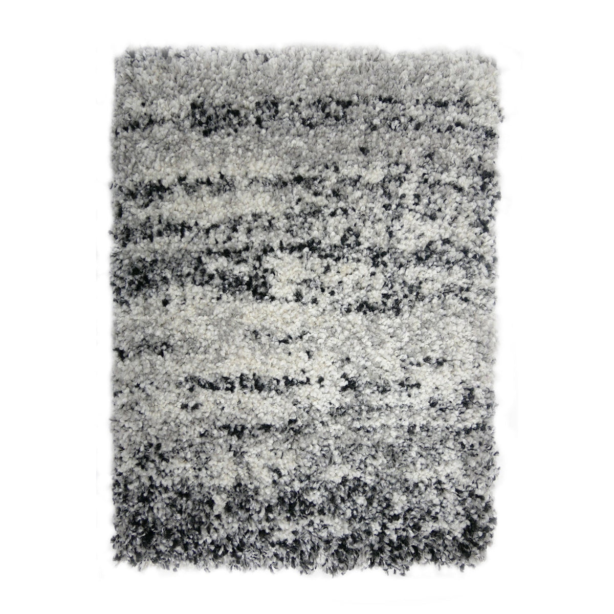 High Pile Floor Rug - Malta Black/Mottled 6258