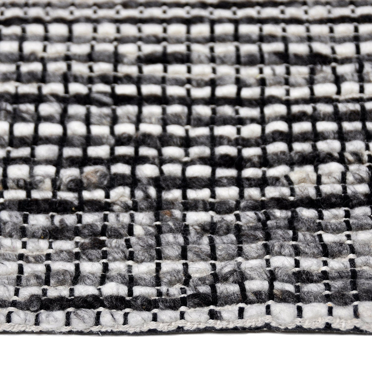Wool Rug - Quillan Black/White