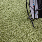 Round High Pile Floor Rug - Life Green