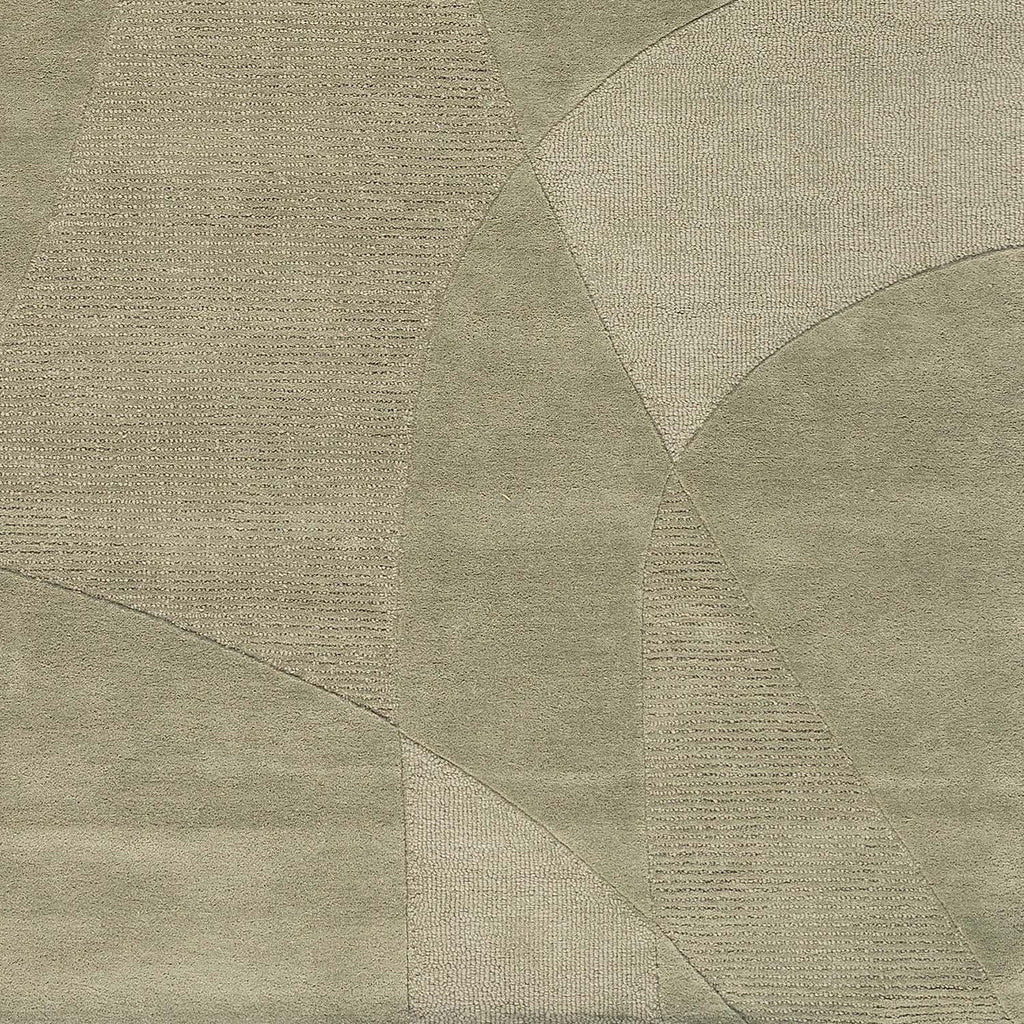 Modern wool floor rug - Fusion Green 730