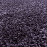Round high-pile floor rug - Softy Purple