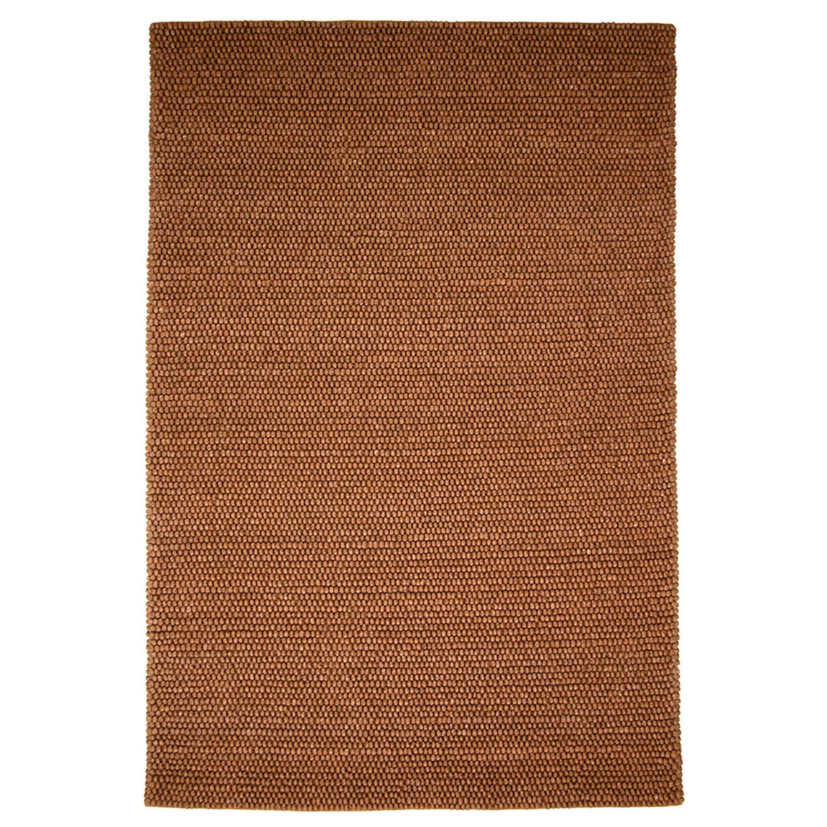 Wool floor rug - New Loop Ochre Yellow/Brown 631