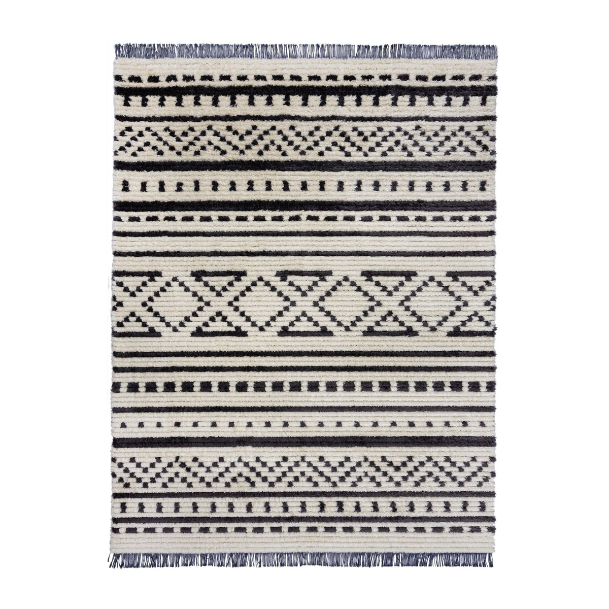 Aztec floor rug - Sabro Black/White
