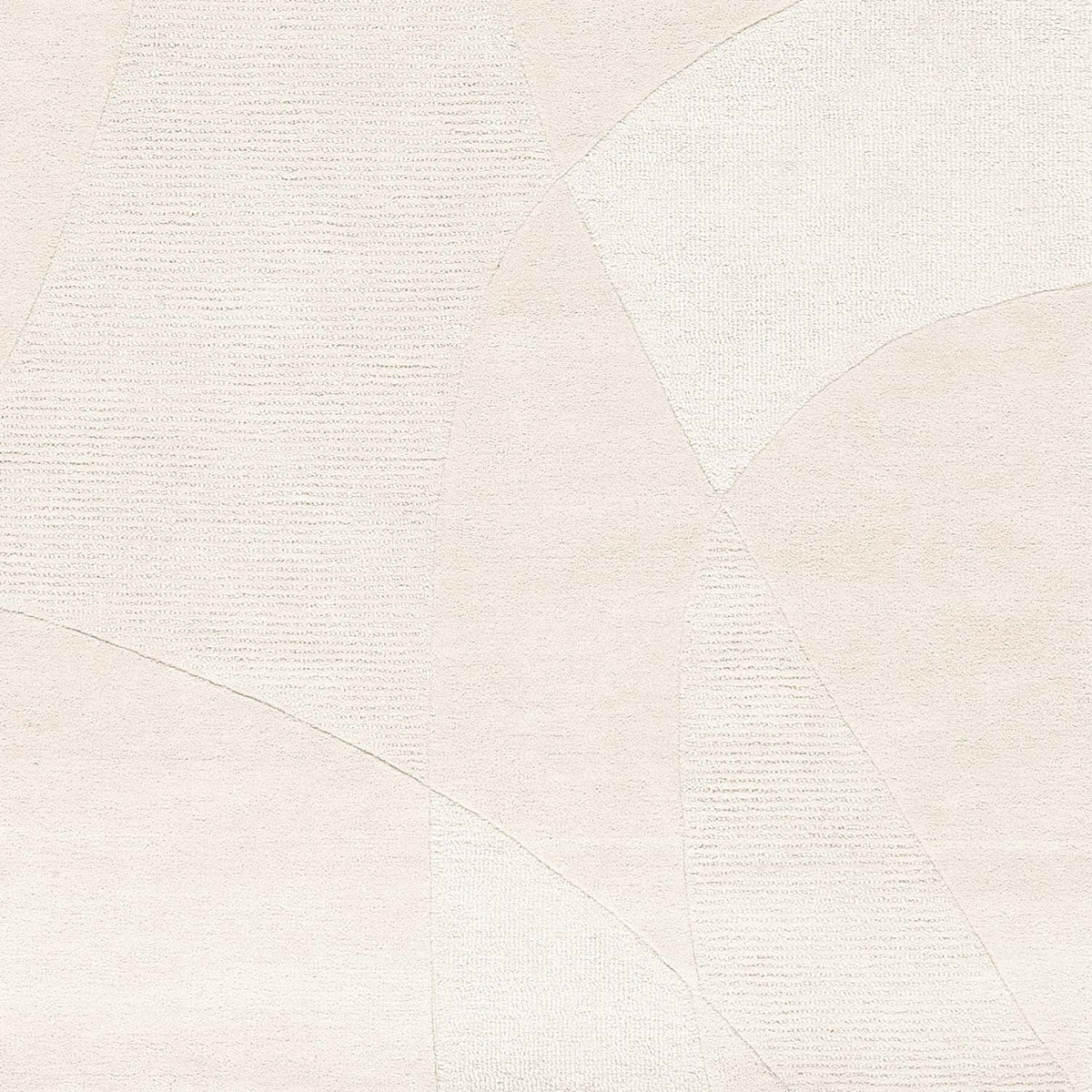Modern wool floor rug - Fusion Cream 110