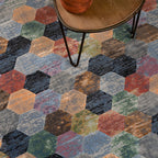 Round modern floor rug - Amado Multicolor 2626