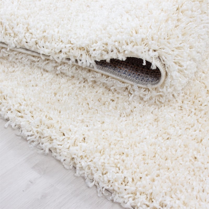 High-pile Floor Rug - Sade Cream/White