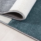 Modern Floor Rug - Tetris Blue 1310