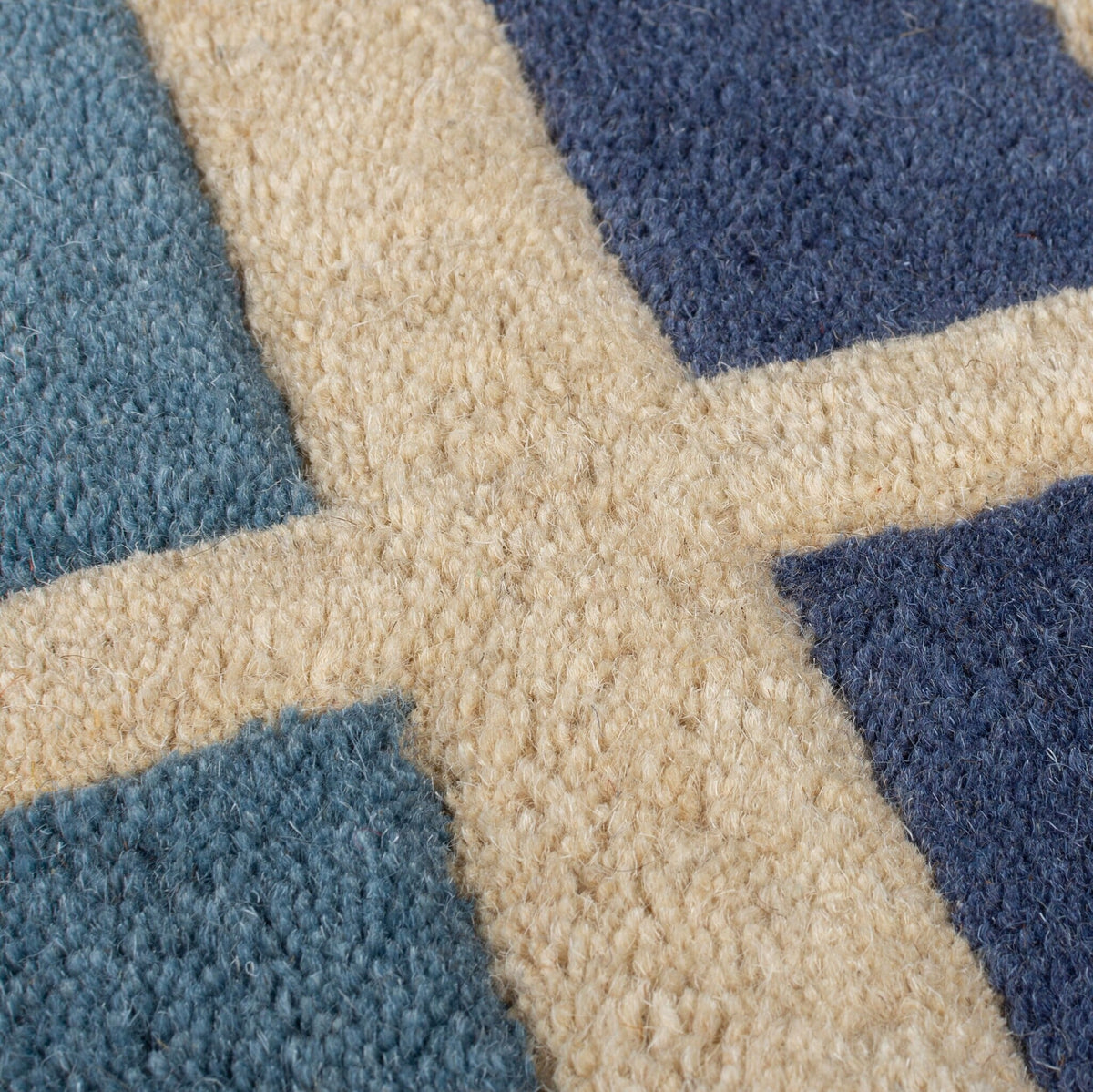 Retro floor rug - Ryano Blocks Blue/Multicolor