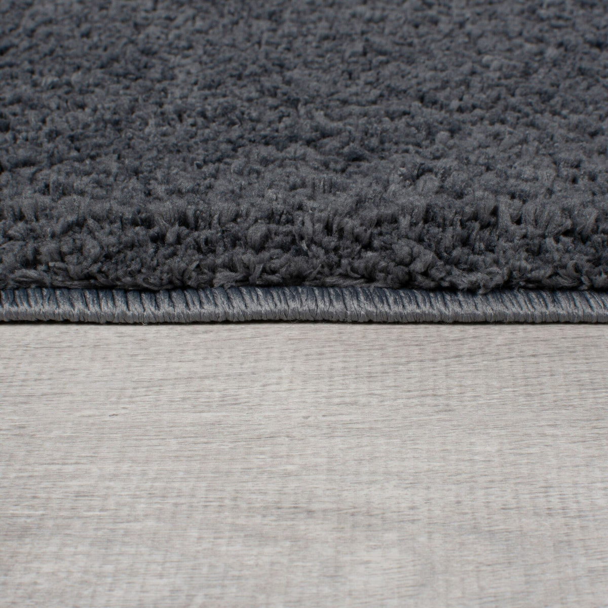 Round shaggy floor rug - Farenzo Grey