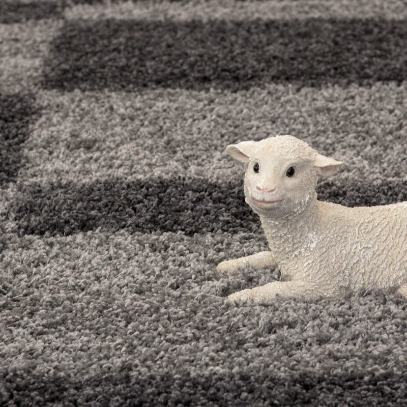 High pile floor rug - Gala Grey