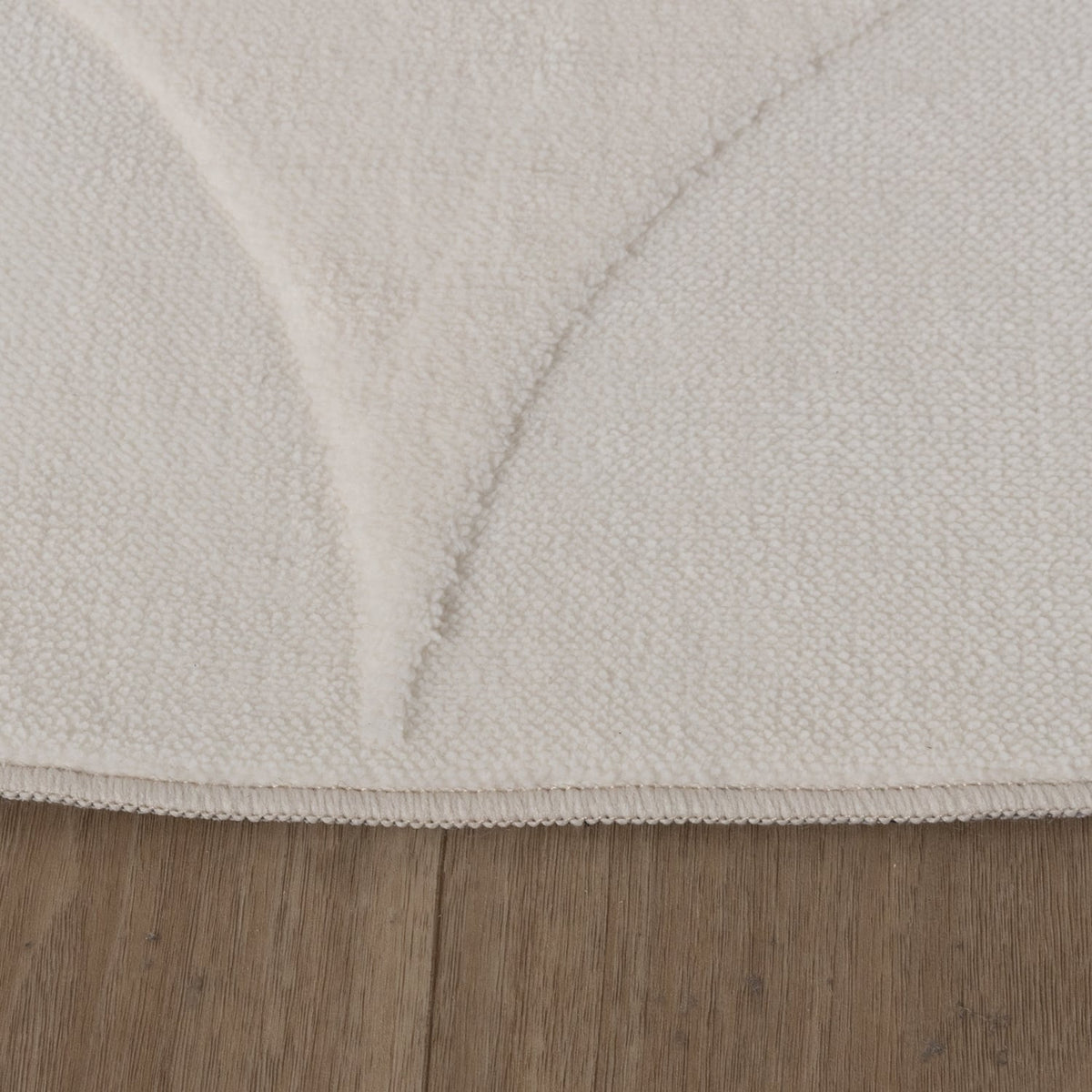Round Scandinavian Rug - Charm Circles White