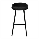 Velvet Bar Stool - Black