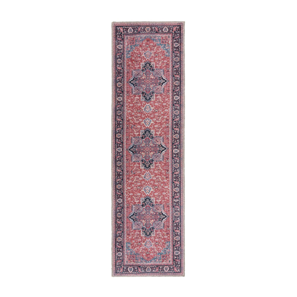 Washable Runner - Reido Traditional Red