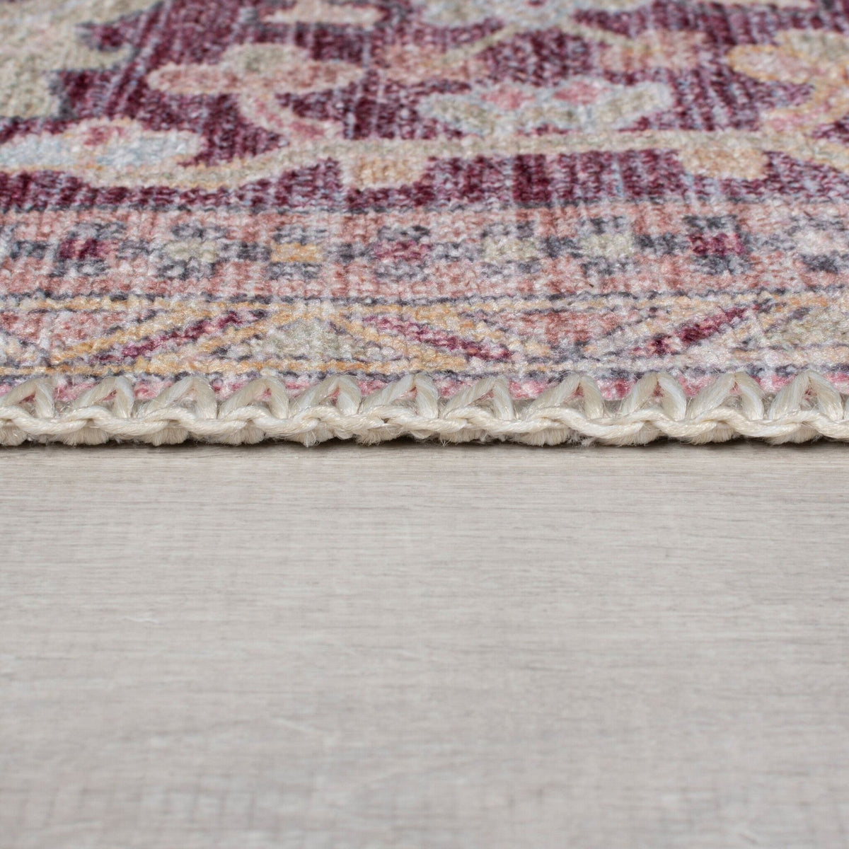 Washable Runner - Reido Traditional Pink