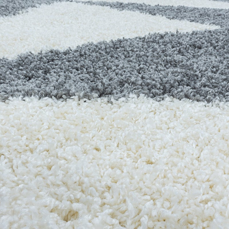 Round high-pile floor rug - Tuggy Grey