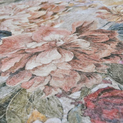Round Floral Rug - Fleur Multi