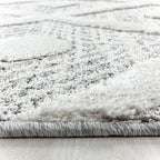 Scandinavian Floor Rug - Pitea Ethno Cream/Grey
