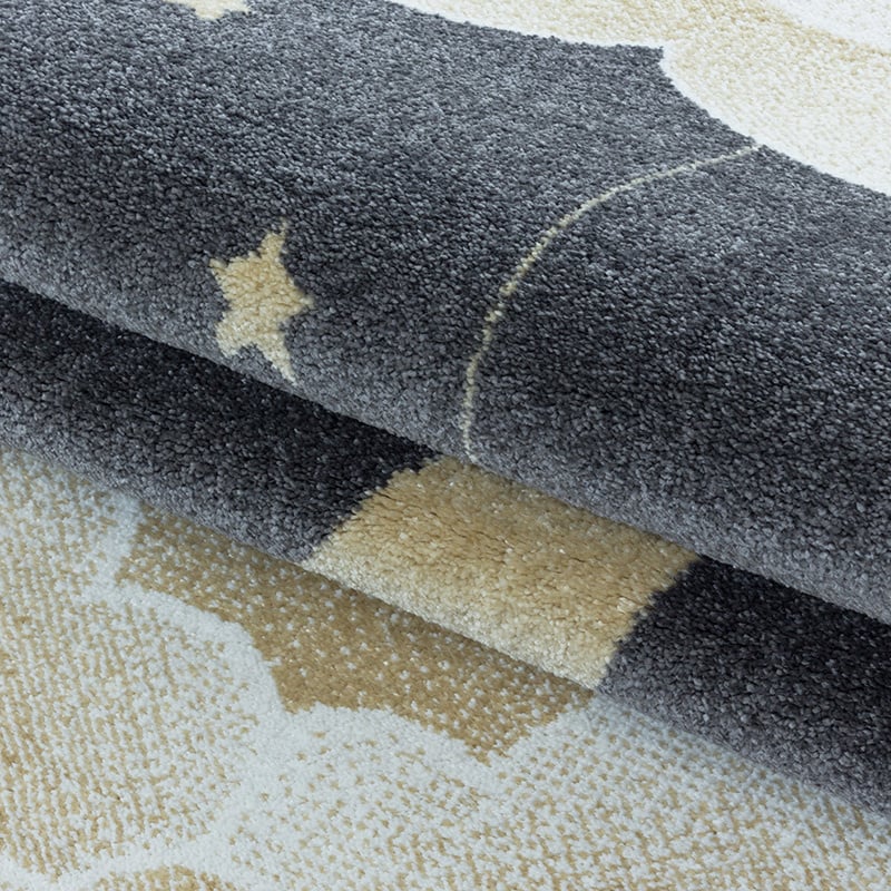 Children's Floor Rug - Fleurtje Moon Yellow