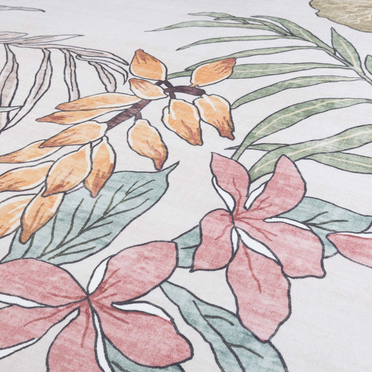 Outdoor rug flowers - Poppy Cream