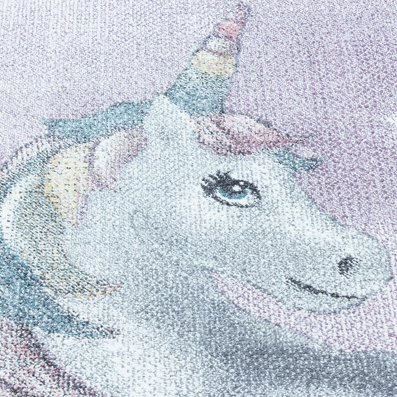 Children's floor rug Unicorn - Fleurtje Purple