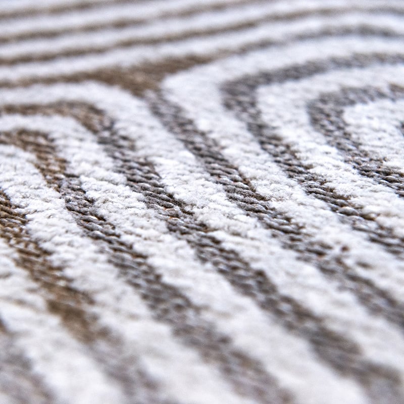 Modern Floor Rug - Meditation Coral 9228 White