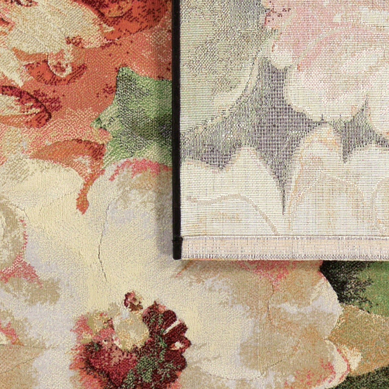 Oval floral floor rug - Anaheim 3434