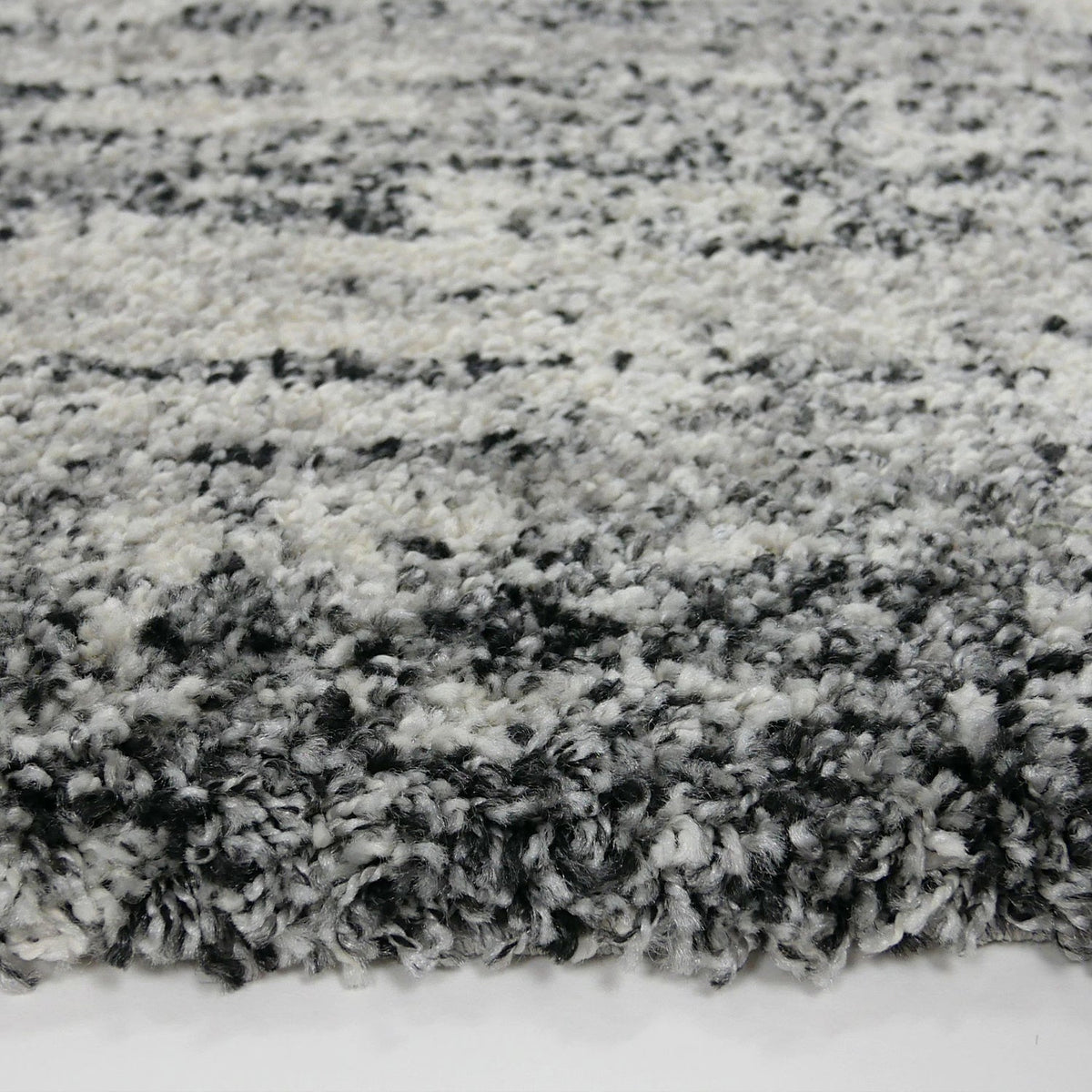 High Pile Floor Rug - Malta Black/Mottled 6258