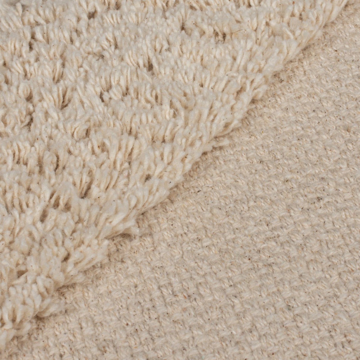 Wool Rug Beige - Tiddo Zigzag