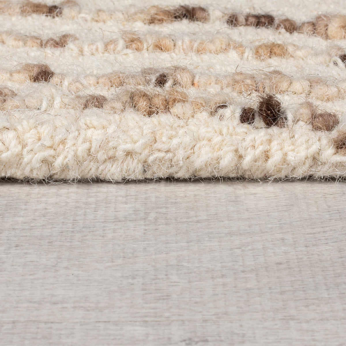 Abstract floor rug - Maceo Swirl Cream/Brown