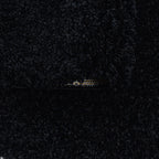 Round high-pile floor rug - Softy Black