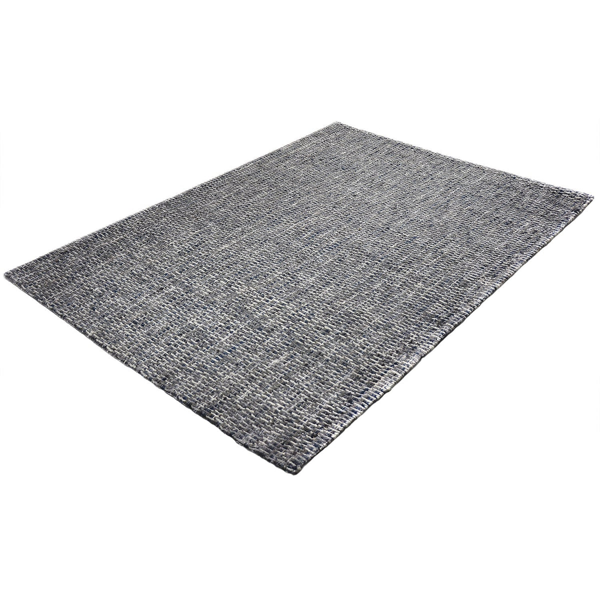 Flat woven floor rug - Henri Blue