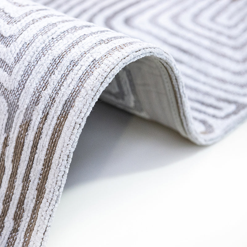 Modern Floor Rug - Meditation Coral 9228 White