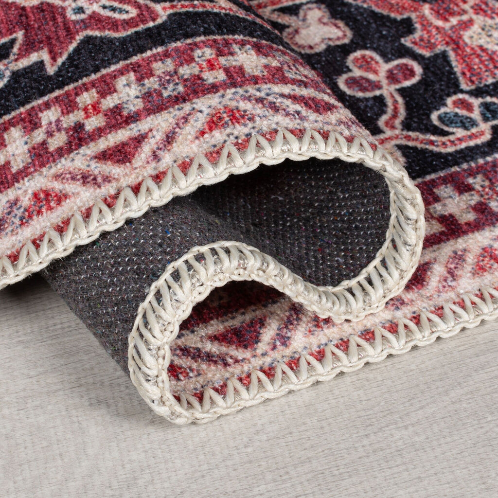 Washable Runner - Reido Traditional Red