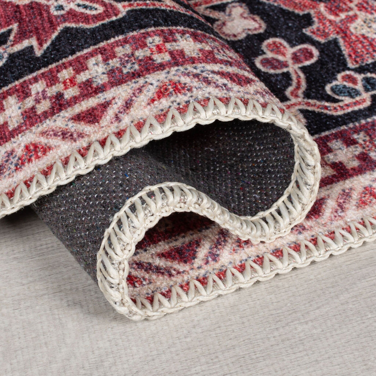 Washable Runner - Reido Traditional Red