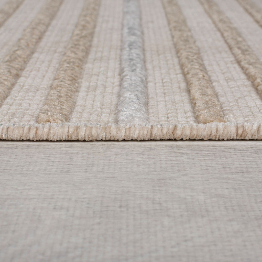 Washable floor rug - Elto Stripe Beige