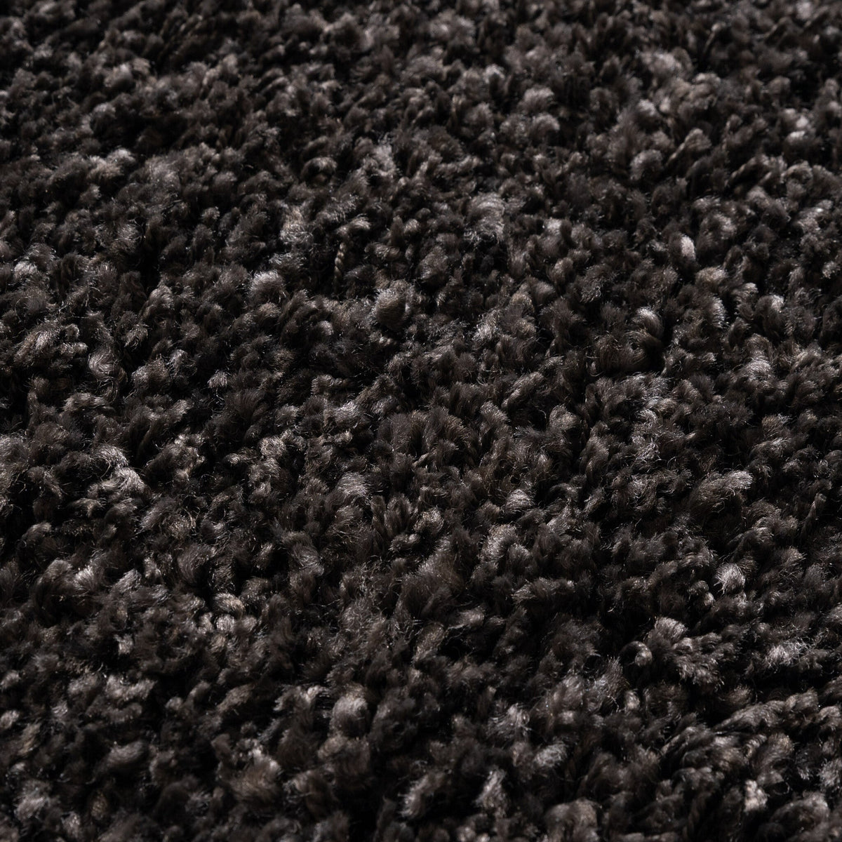Round high-pile rug - Yves Anthracite