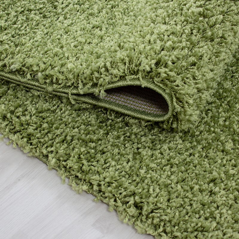 Round High-pile Floor Rug - Sade Green