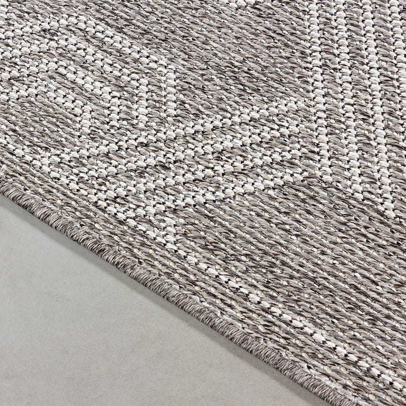 Jute Balcony Rug - Aruba Pattern Grey