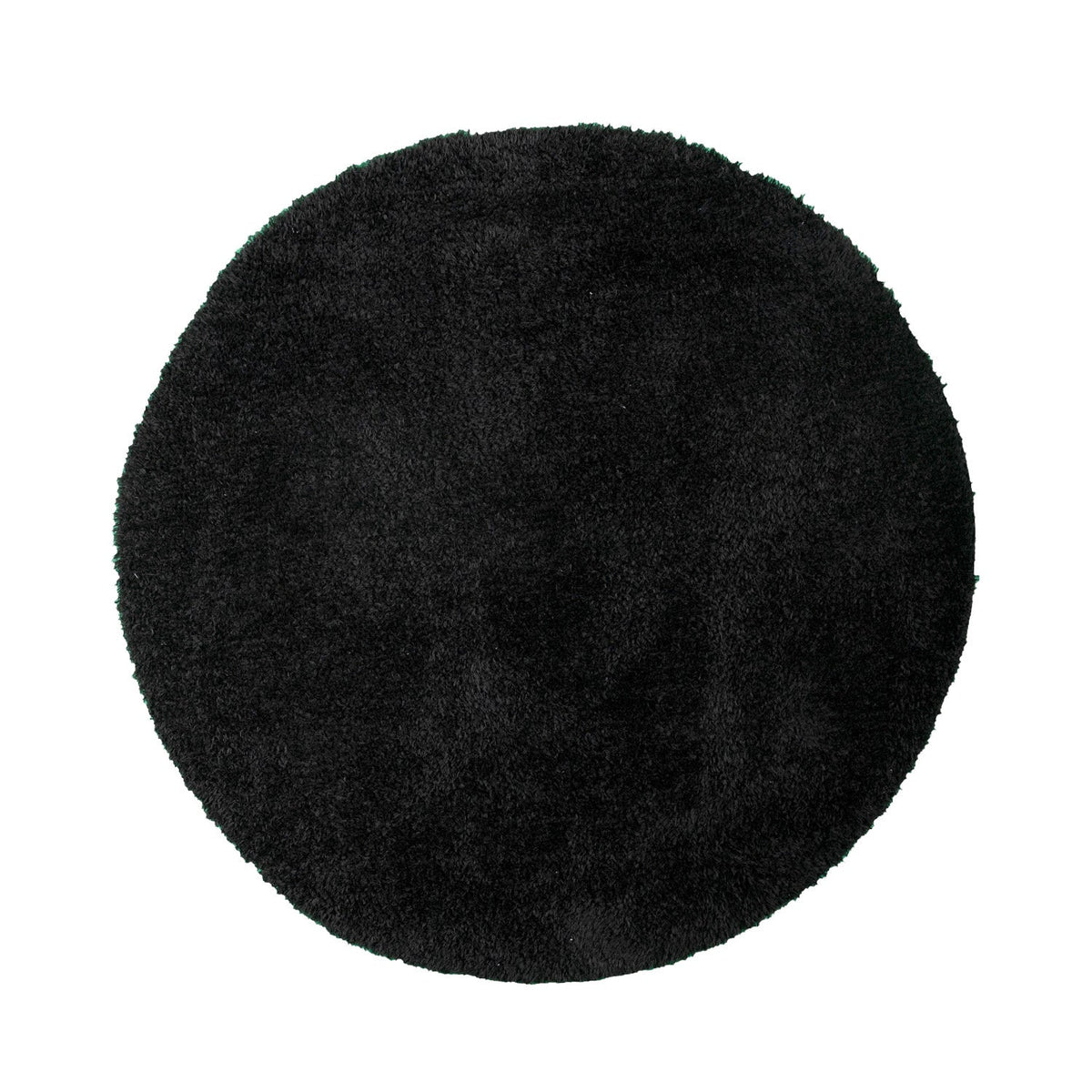 Round Shaggy Rug - Blaze Black