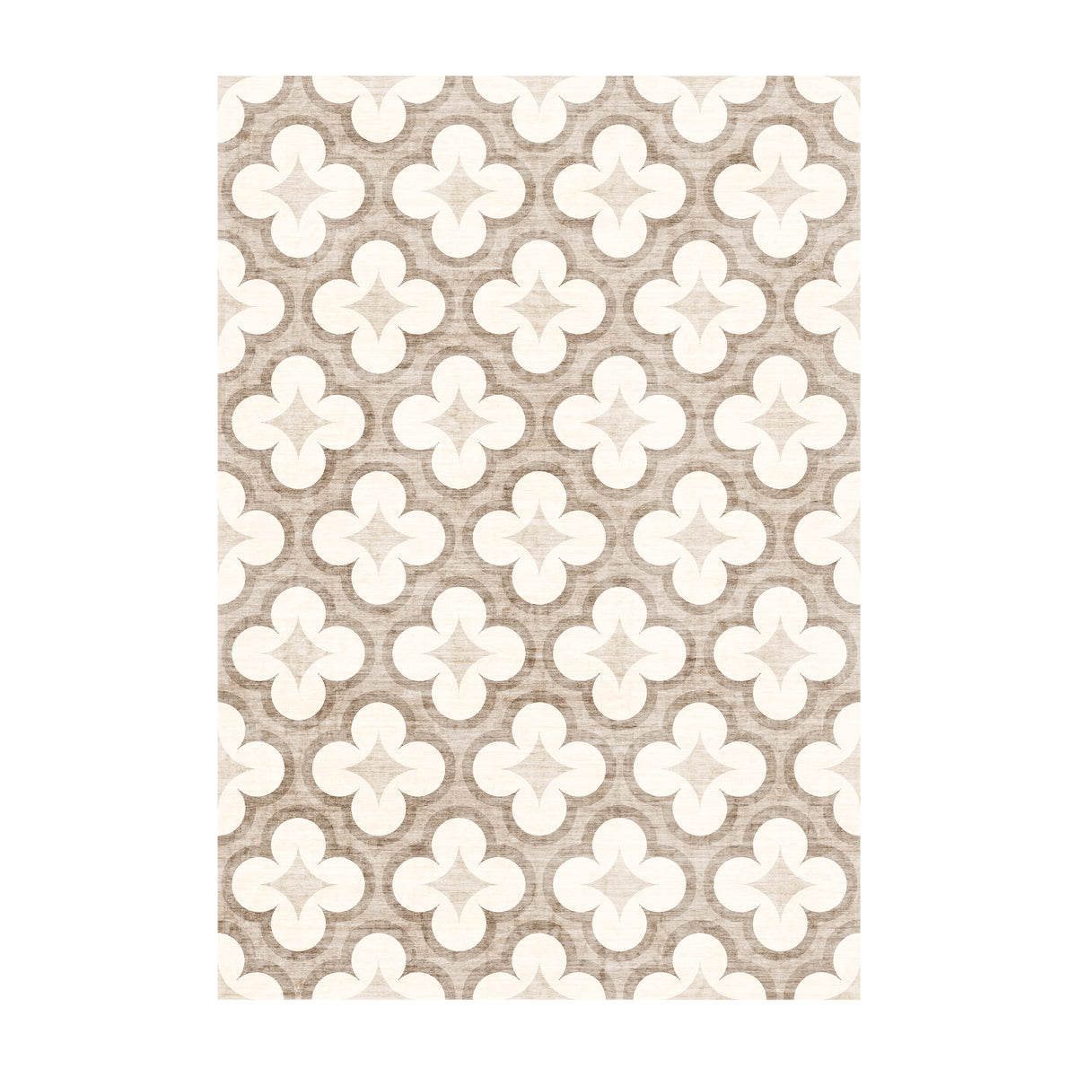 Tapis d'extérieur géométrique - Mosaic Clover Crème