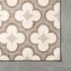 Tapis d'extérieur géométrique - Mosaic Clover Crème