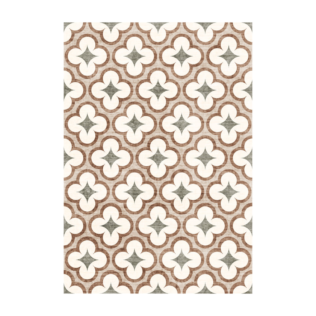 Tapis d'extérieur géométrique - Mosaic Clover Vert