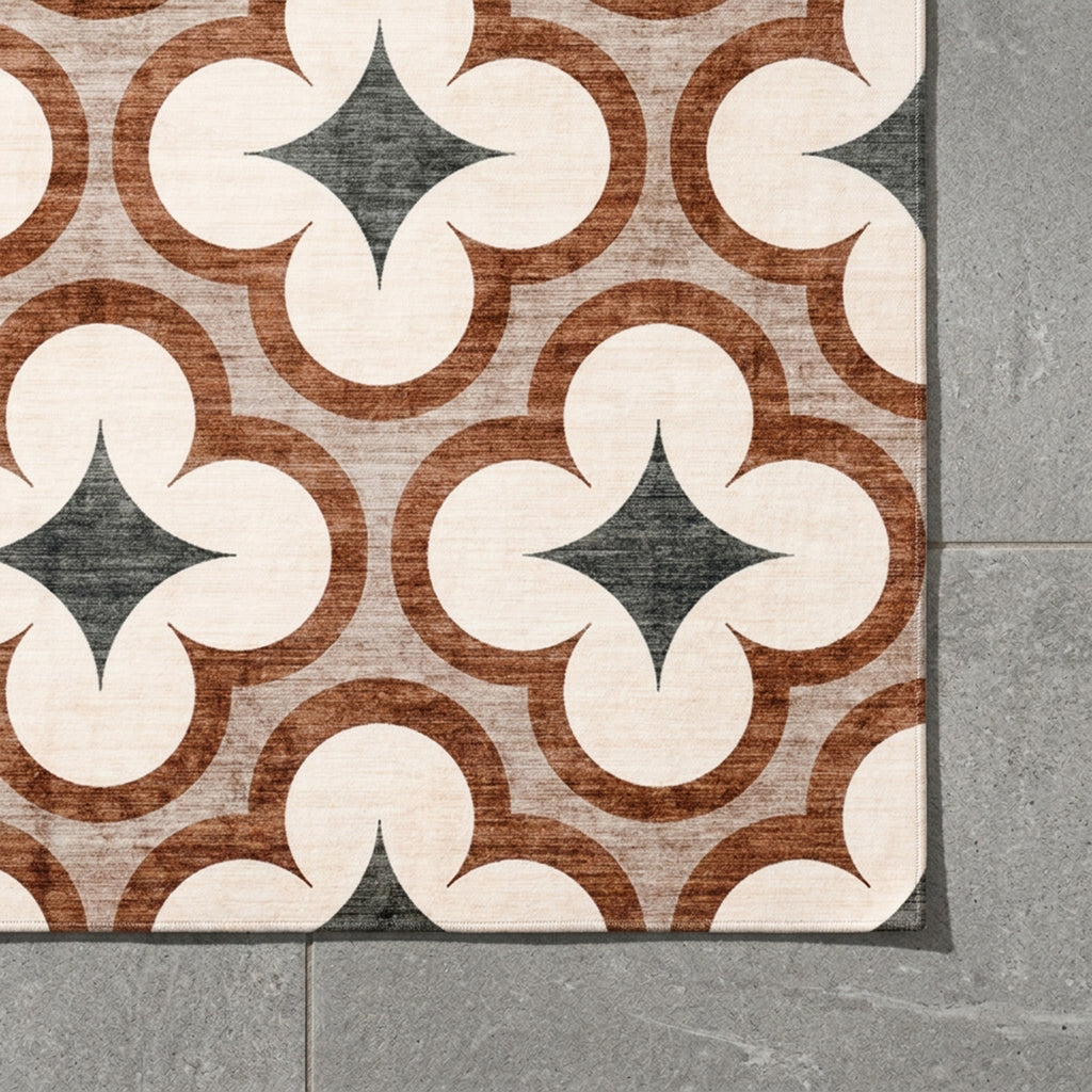 Tapis d'extérieur géométrique - Mosaic Clover Vert