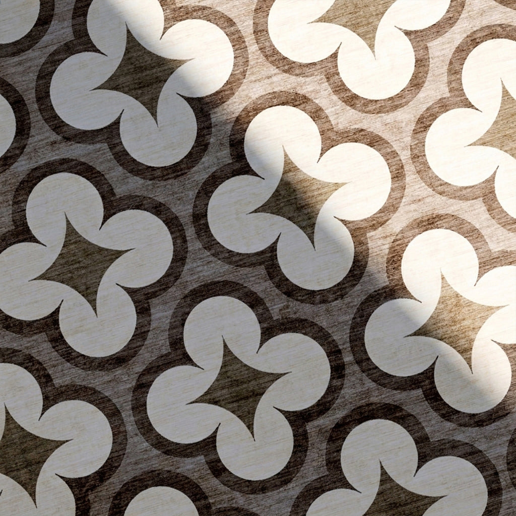 Tapis d'extérieur géométrique - Mosaic Clover Terracotta