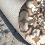 Tapis d'extérieur géométrique - Mosaic Clover Terracotta