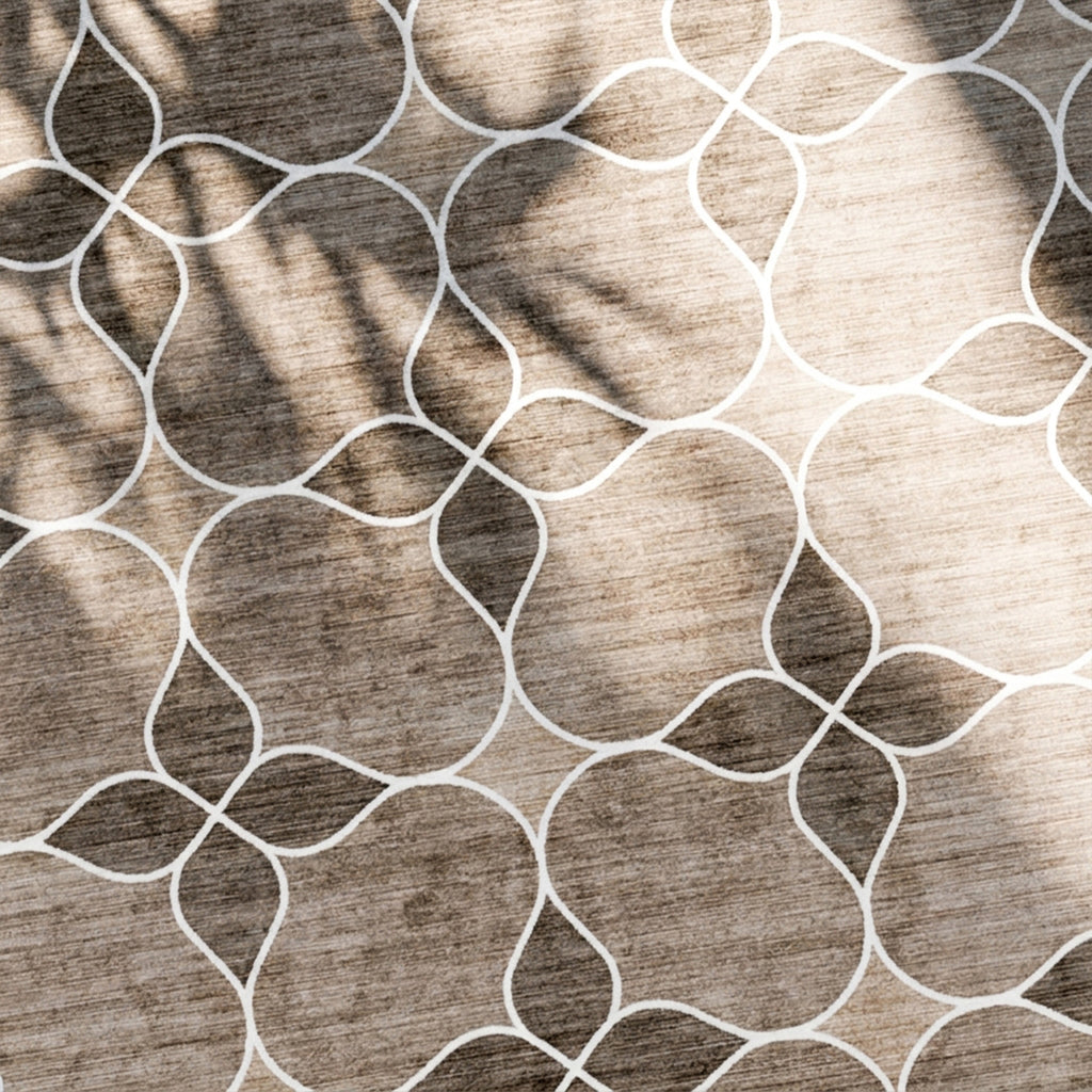 Tapis d'extérieur géométrique - Mosaic Dot Crème